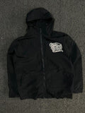 Oversized Black Hooded Windbreaker Jacket – Lightweight Zip-Up Streetwear