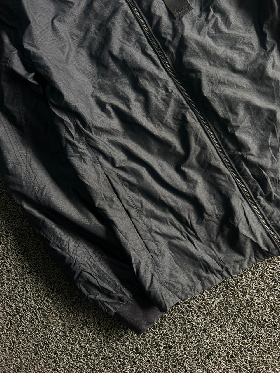 Men's Charcoal Lightweight Bomber Jacket – Zip-Up Casual Windbreaker