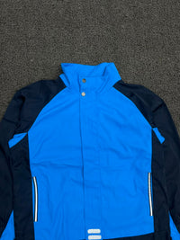 Men’s Blue & Navy Colorblock Hooded Windbreaker Jacket
