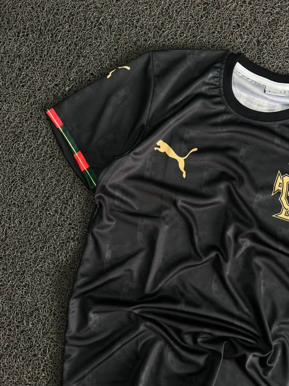 Portugal Black Away Football Jersey – Ronaldo #7 | Premium Fan Edition