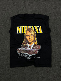 Nirvana Kurt Cobain Vintage Graphic Sleeveless T-Shirt