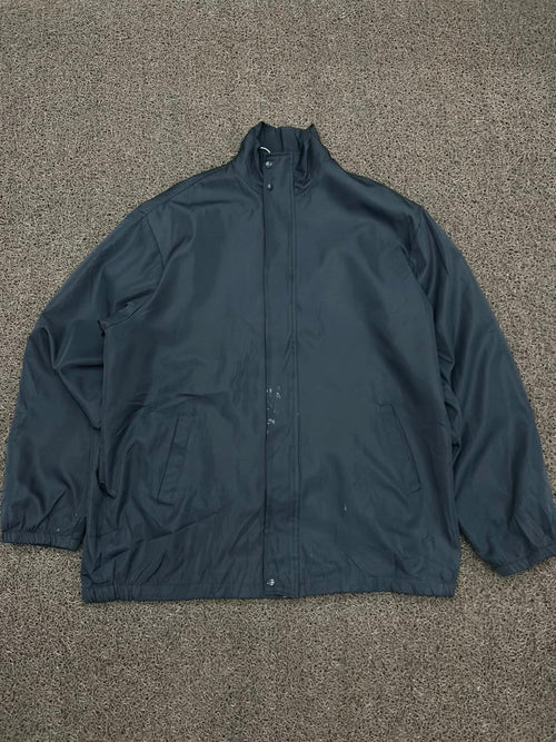 Vintage Navy Full Zip Windbreaker Jacket – Lightweight Casual Outerwear