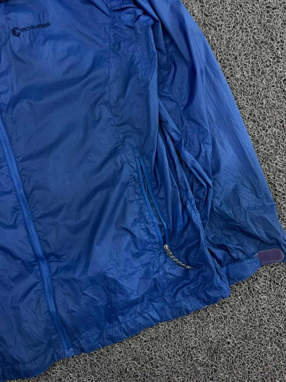 EcoRoba Blue Lightweight Full-Zip Windbreaker Jacket(⚠️Zip Damage)