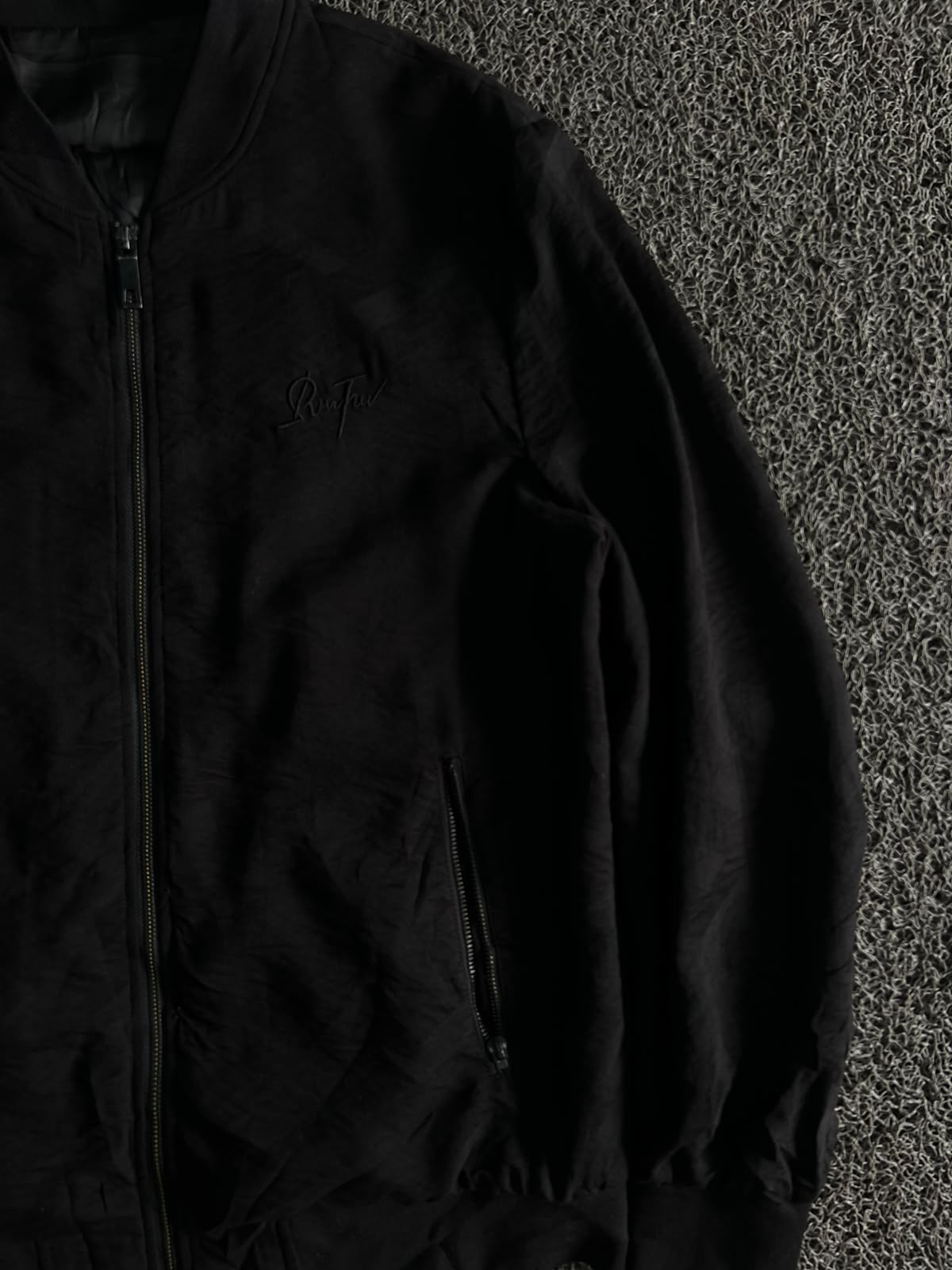 Premium Black Bomber Jacket – Lightweight Zip-Up Casual Outerwear