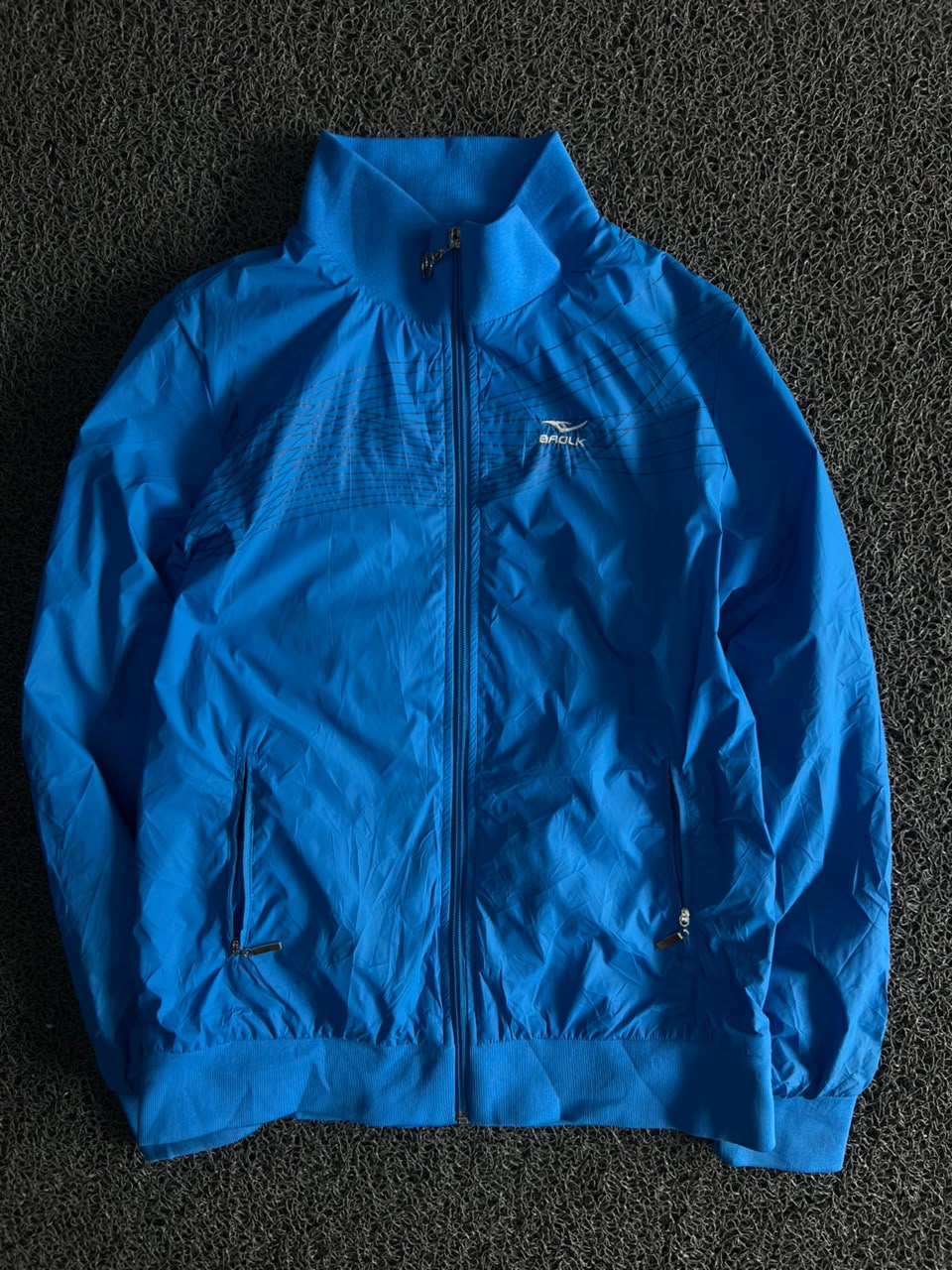 Blue Lightweight Track Jacket – Full Zip Sports Windbreaker