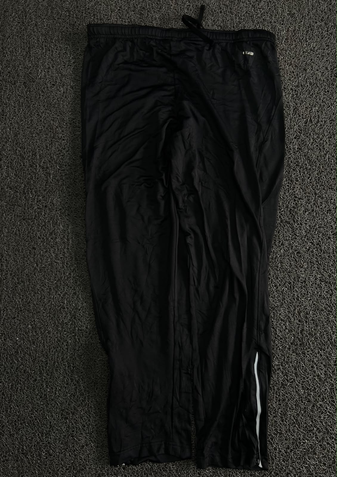 Black Track Pants with White Side Stripes & Logo – Thriftwear