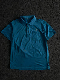 Printed Polo T-Shirt with Front Pocket & Logo