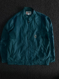 Lightweight Windbreaker Jacket with Stand Collar, Full-Zip Front & Embroidered Crest Logo