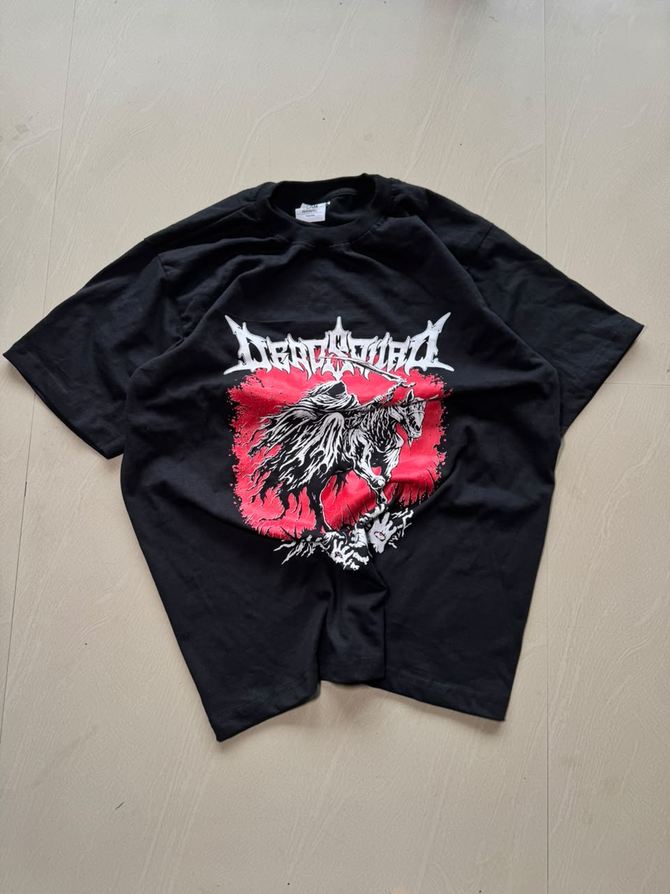 Death Rider Graphic Oversized Black T-Shirt – Unisex Gothic Streetwear Tee