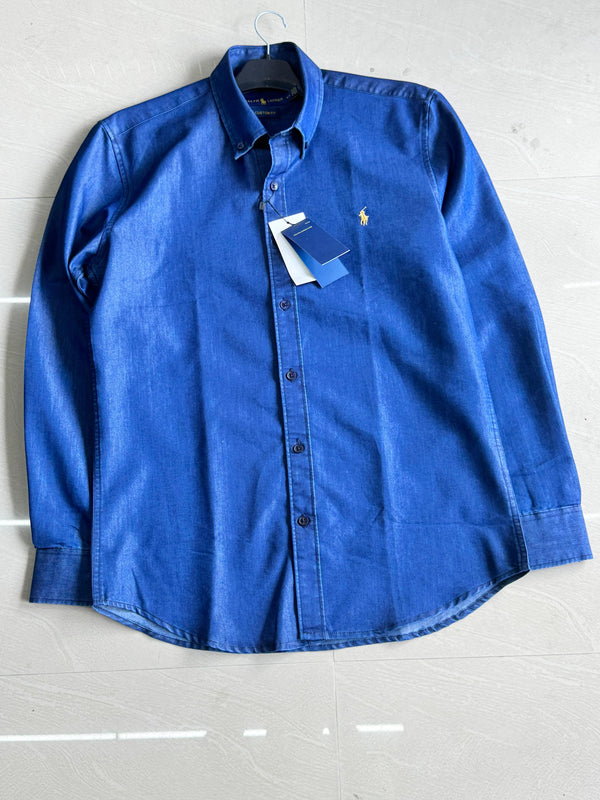 Vintage Ralph Lauren Custom Fit Blue Button-Down Shirt