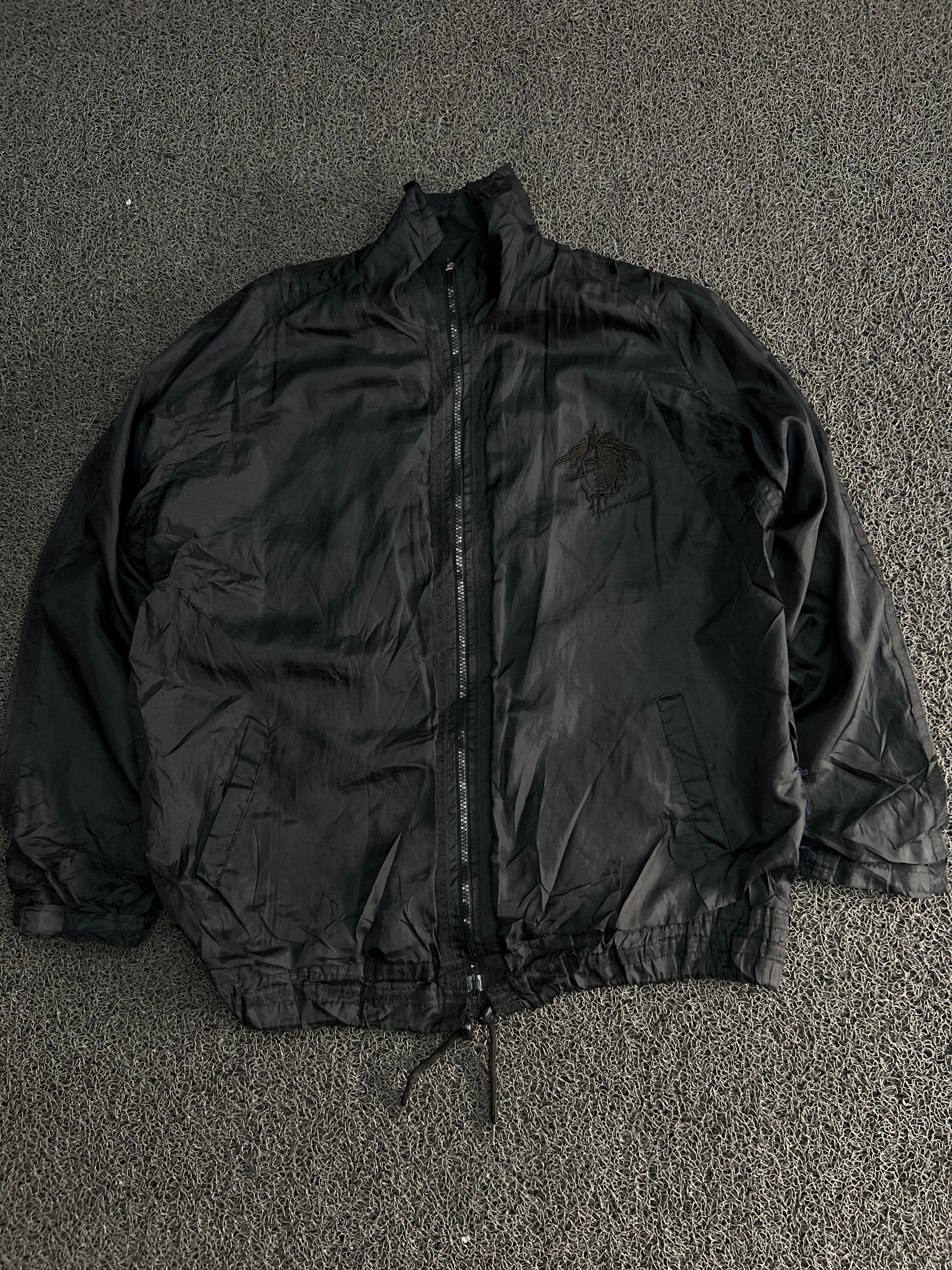 Black Lightweight Windbreaker Jacket – Full Zip Casual Outdoor Coat