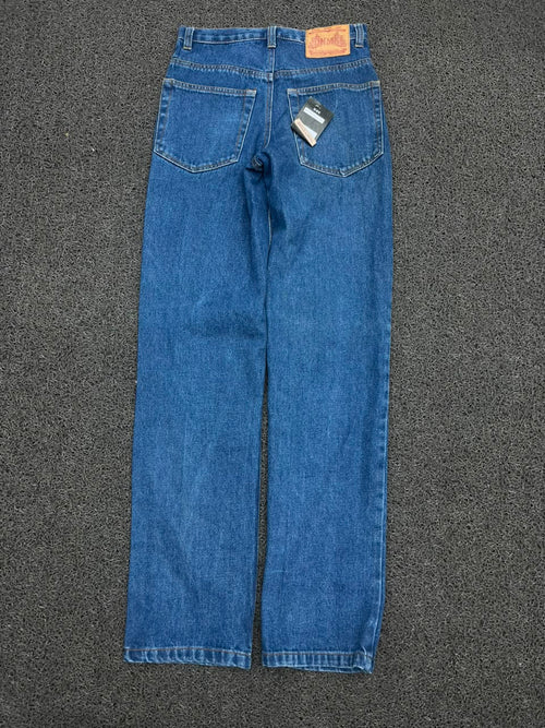 Vintage Dark Blue Straight Leg Thrift Jeans