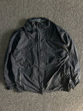 Black Hooded Waterproof Windbreaker Jacket