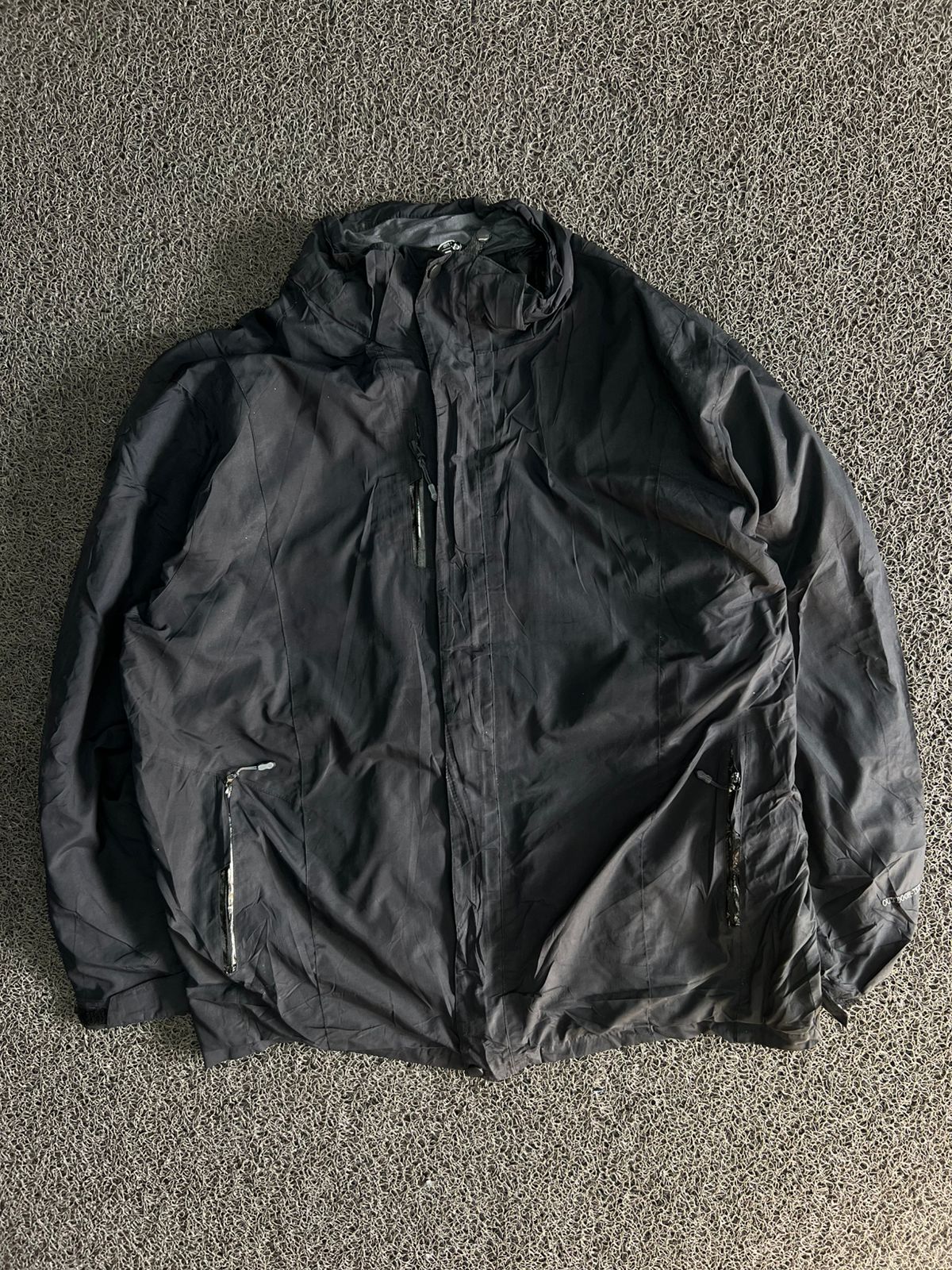 Black Hooded Waterproof Windbreaker Jacket