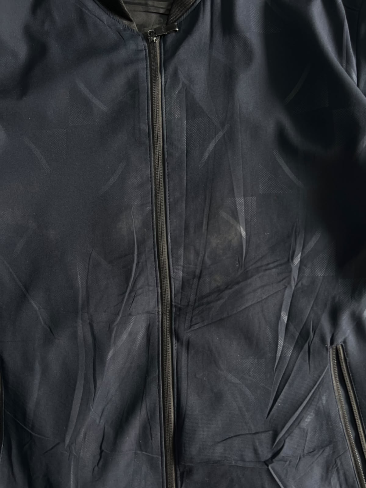Minglilai Lightweight Zip Bomber Jacket – Ribbed Collar & Zip Pockets ⚠️ Small Stains