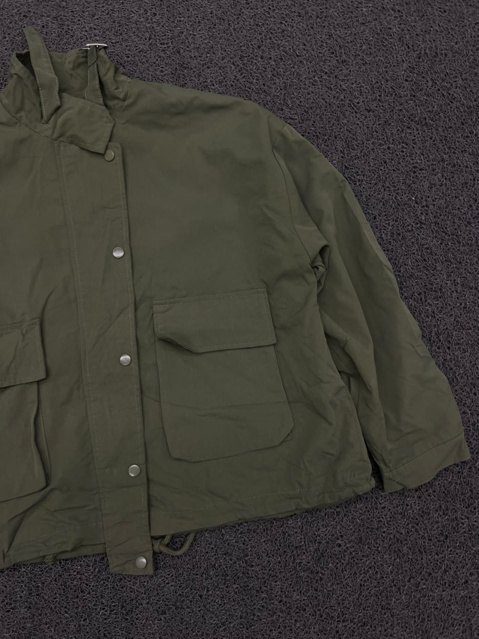 Utility Field Jacket – Lightweight Snap Front Cargo Pocket Jacket