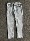 Dior Grey Acid Wash Slim Straight Denim Jeans