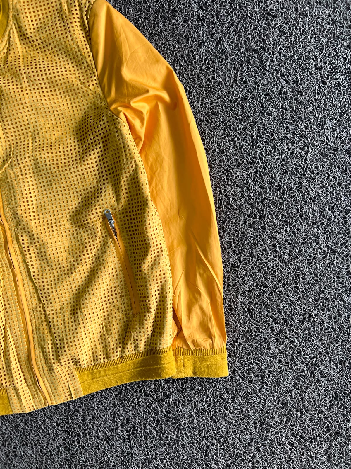Fairwhale Yellow Mesh Bomber Jacket – Lightweight Zip-Up Casual Jacket