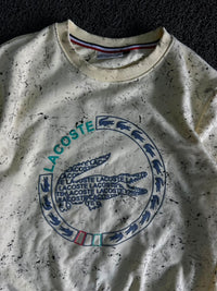 Lacoste Graphic Print Crewneck Sweatshirt – Cream | Premium Casual Pullover