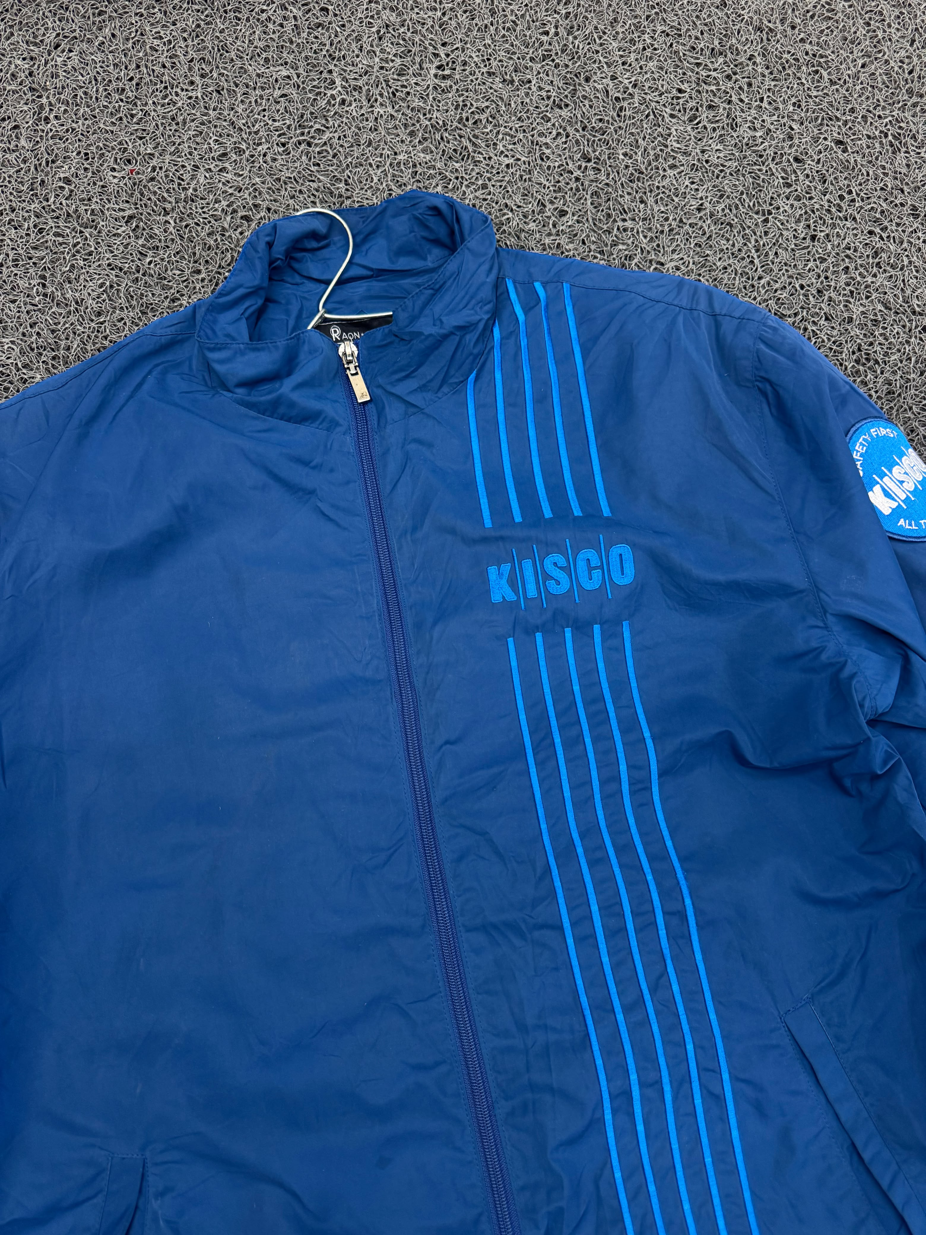 Kisco Blue Lightweight Full-Zip Windbreaker Jacket
