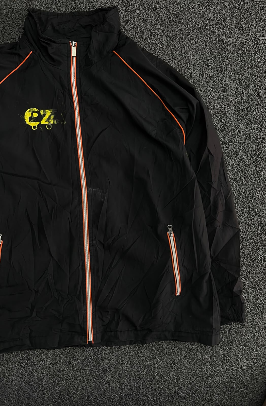 Full-Zip Track Jacket with Orange Piping & Zip Pockets