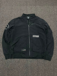BADFIVE Black Bomber Jacket – Full Zip Streetwear Windbreaker