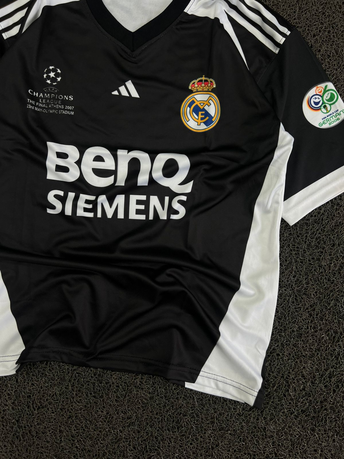 Carlos #3 Black Champions Edition Five Sleeve Football Jersey