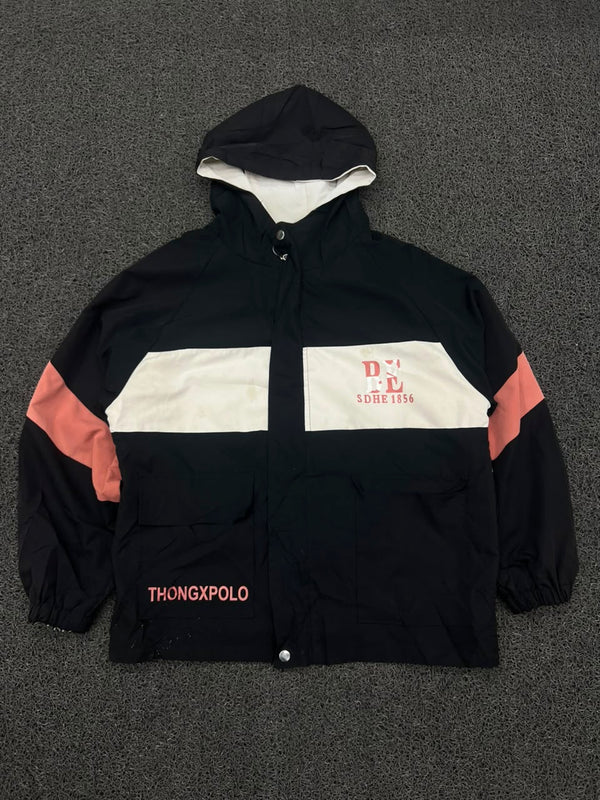 SDHE 1856 Color Block Hooded Jacket – Vintage Style