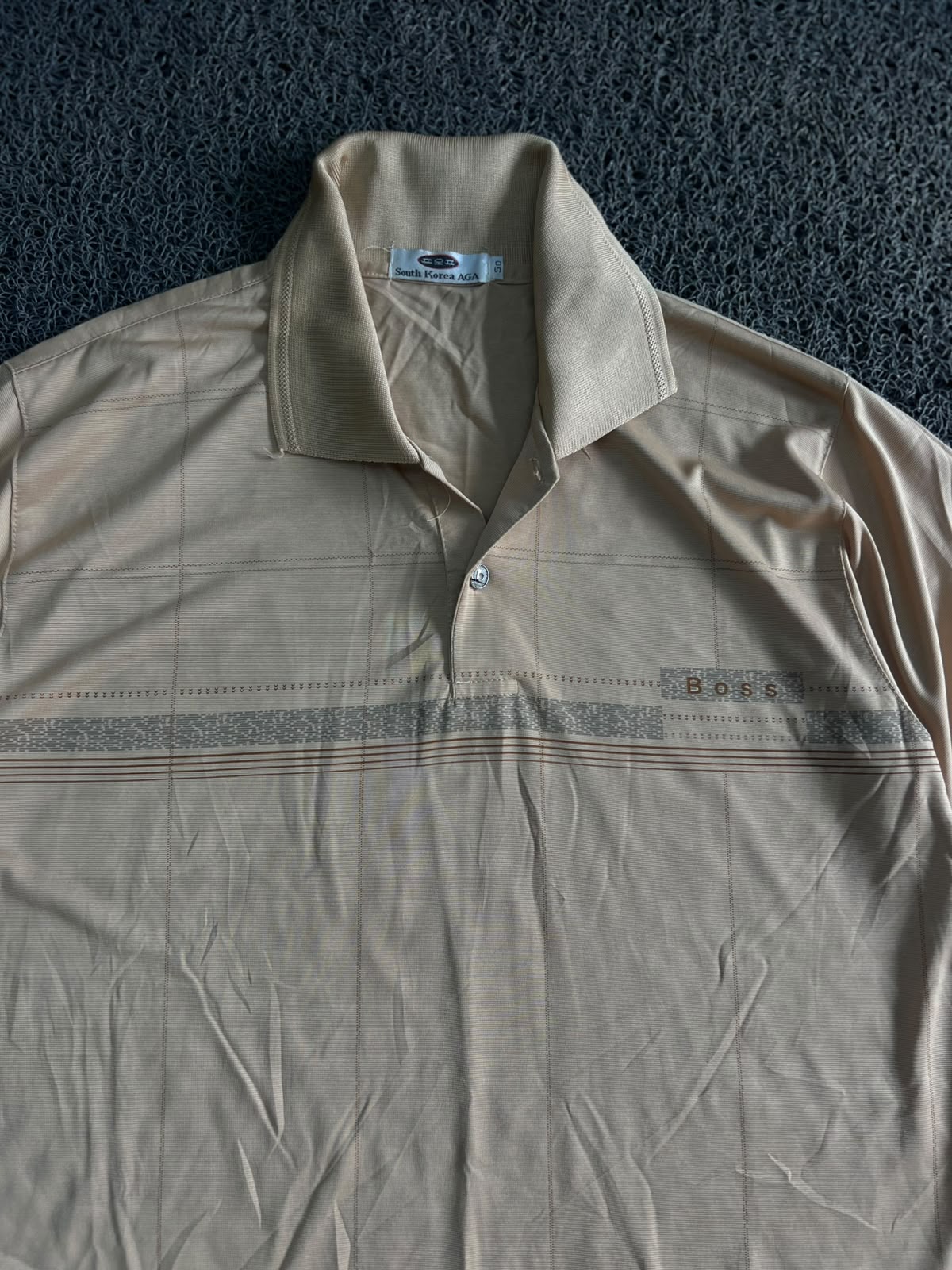 Vintage BOSS Striped Polo Shirt | Classic Short Sleeve Golf Tee