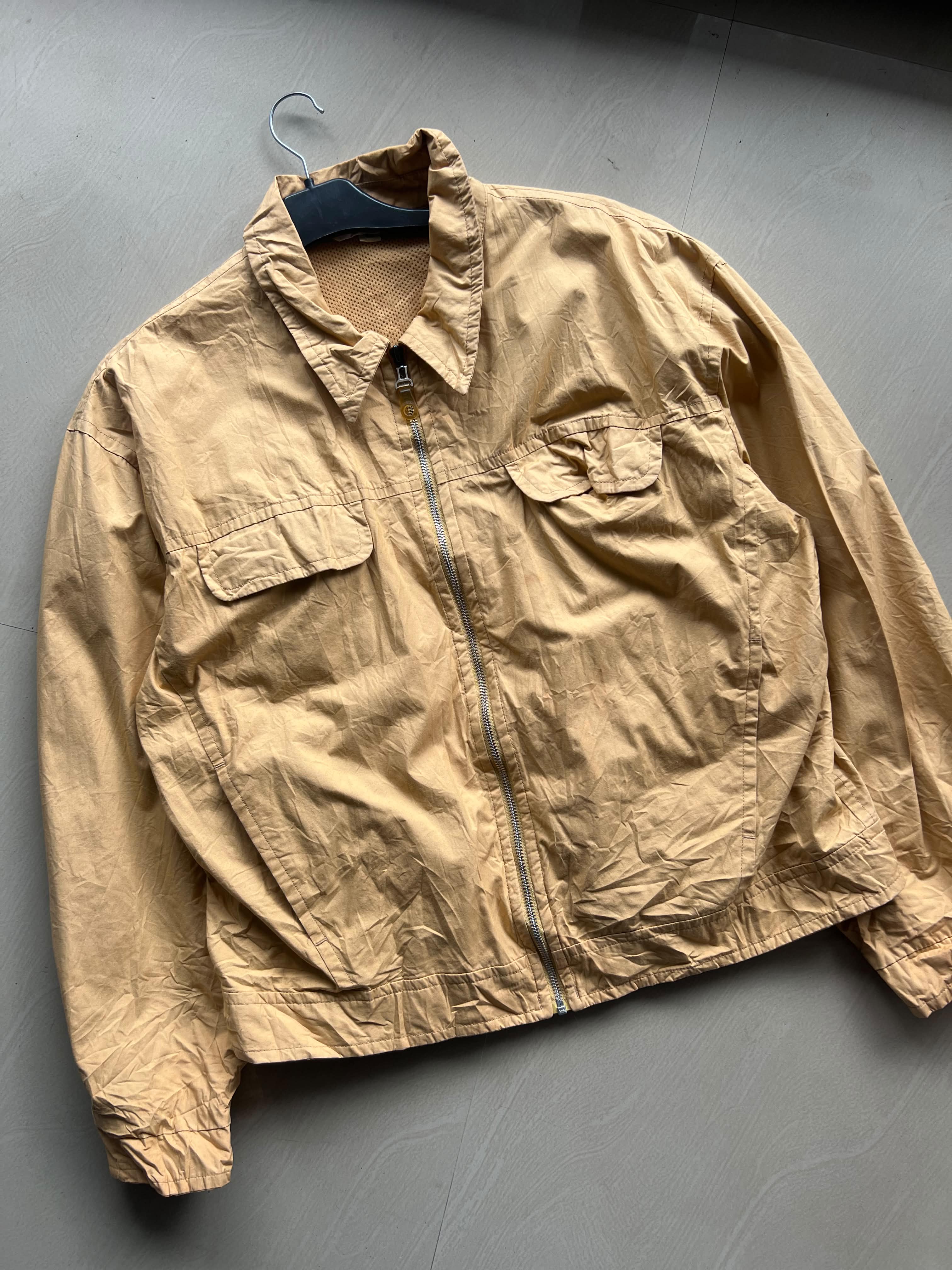 Tan Lightweight Utility Jacket with Flap Pockets