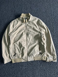Jeep Men's Beige Lightweight Zip-Up Bomber Jacket – Casual Stand Collar Windbreaker