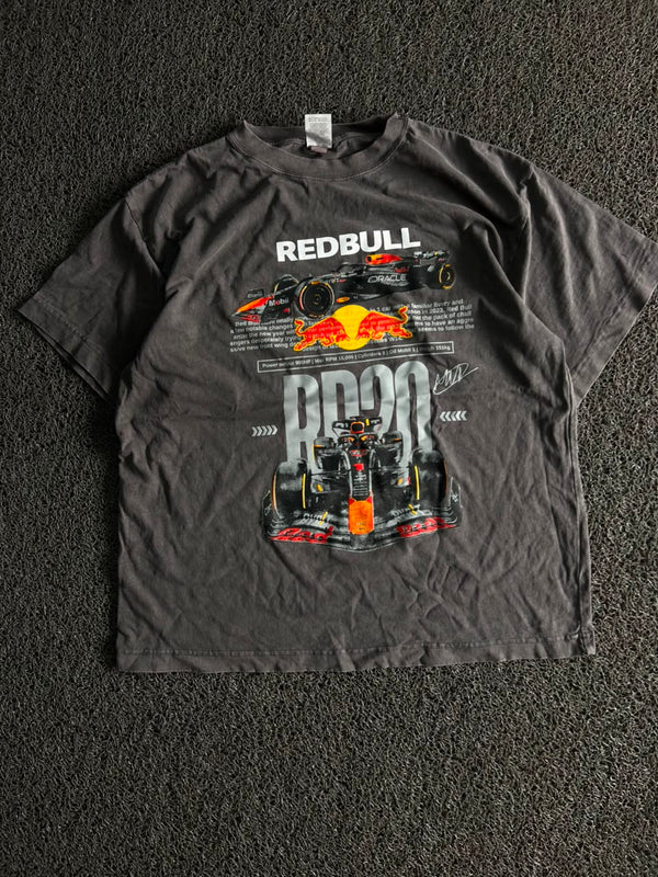 Red Bull Racing RB20 Formula 1 Graphic Oversized T-Shirt – Black