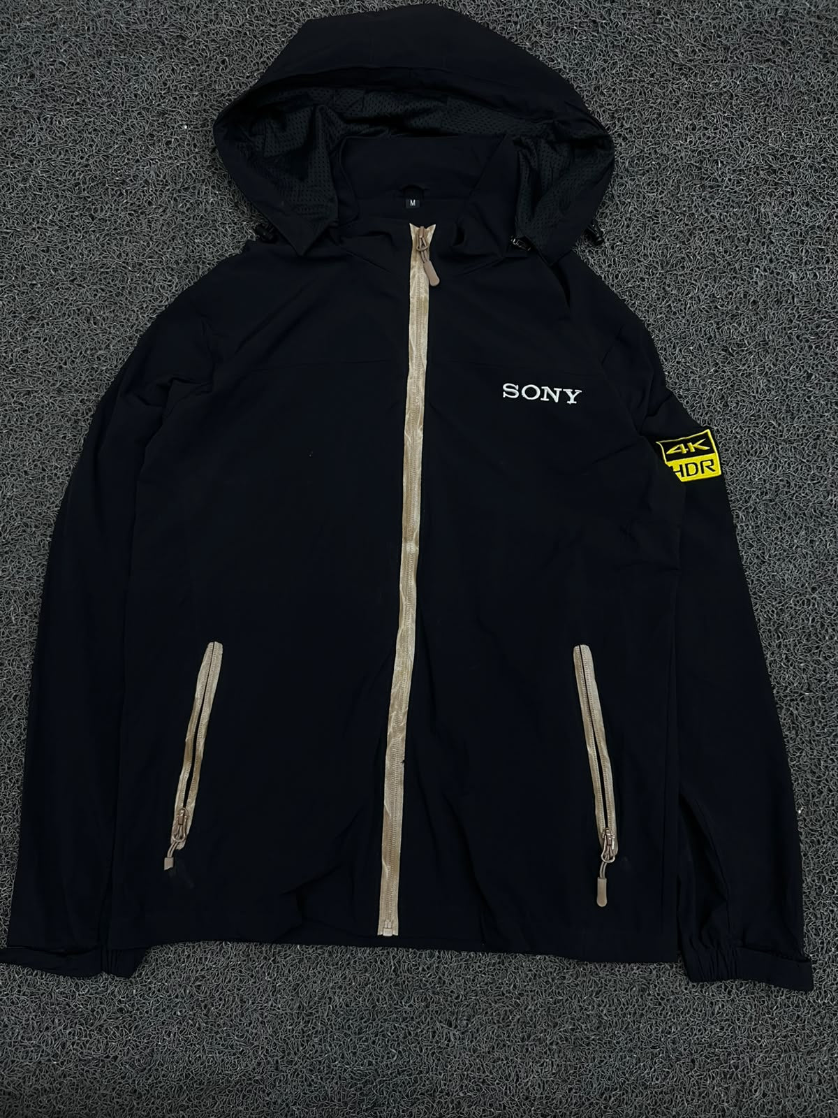 Hooded Sony 4K HDR Zip-Up Jacket with Contrast Zippers