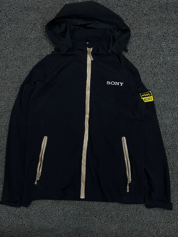 Hooded Sony 4K HDR Zip-Up Jacket with Contrast Zippers