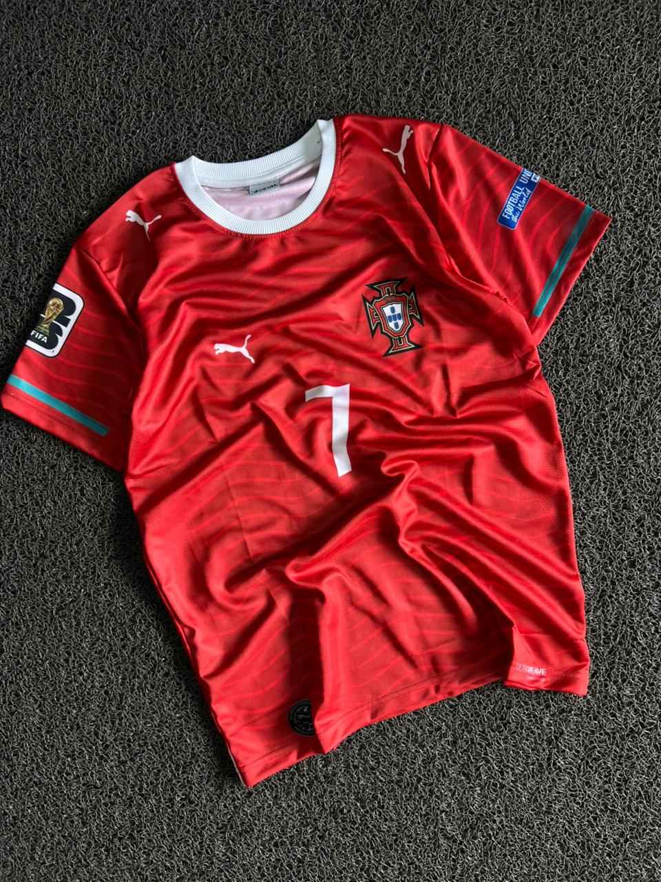 Cristiano Ronaldo #7 Portugal Home Football Jersey – Red Replica Kit