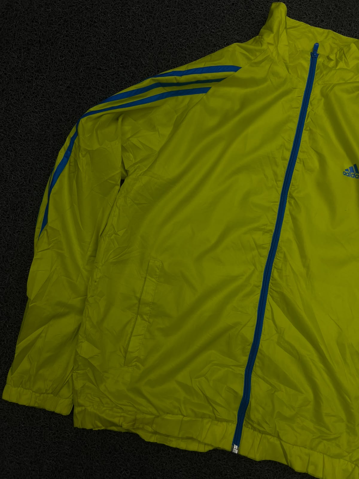 Vintage Adidas Track Jacket with Blue Stripes – Thriftwear