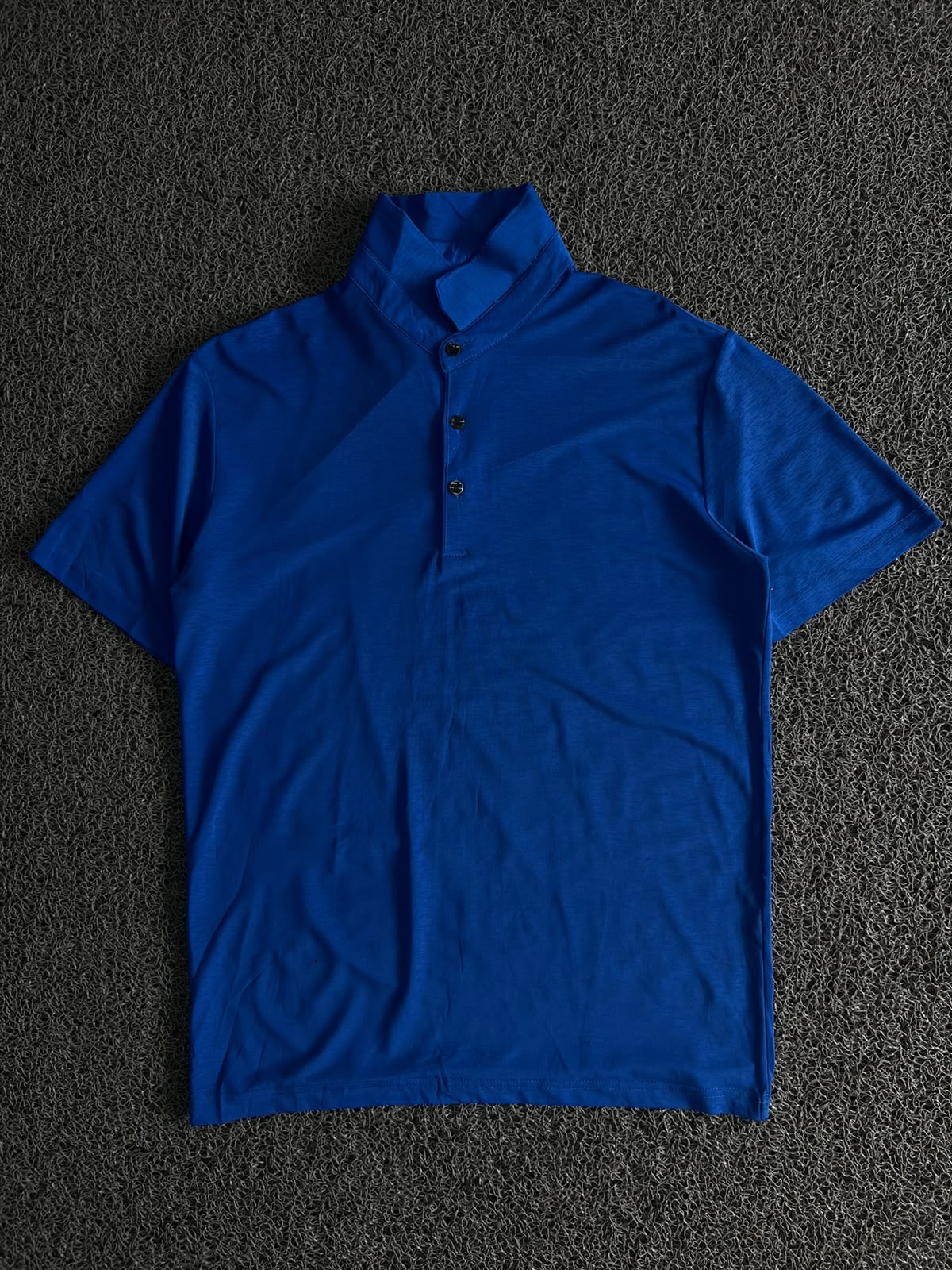 Mandarin Collar Henley T-Shirt – Short Sleeve Casual Cotton Tee