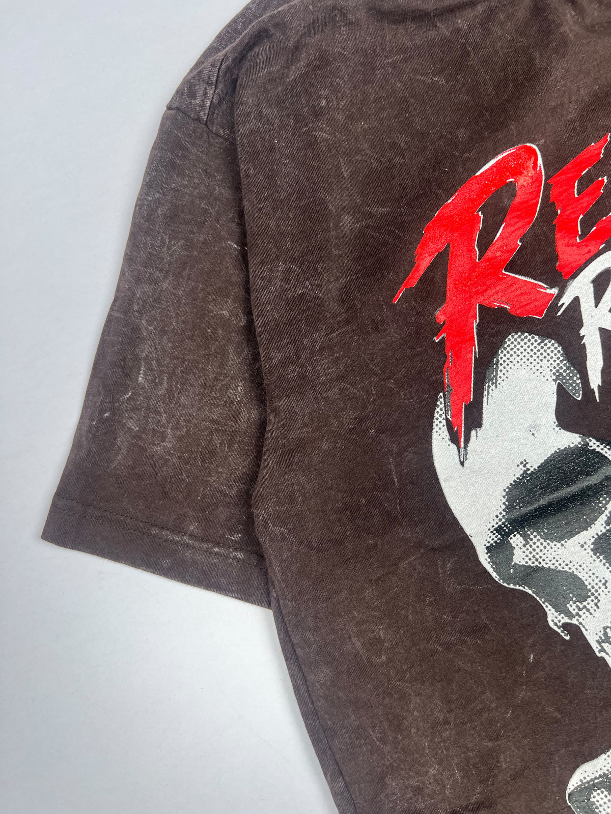 Vintage Acid-Wash Redline Rebellion Graphic T-Shirt – Racing Car Print