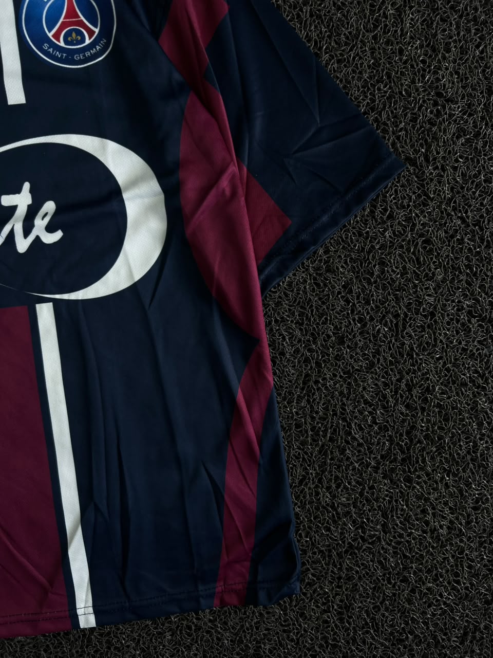 PSG Dembélé #10 Home Football Five Sleeve Jersey – Navy/Maroon Fan Edition