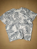 Palm Leaf All-Over Print Crew Neck T-Shirt