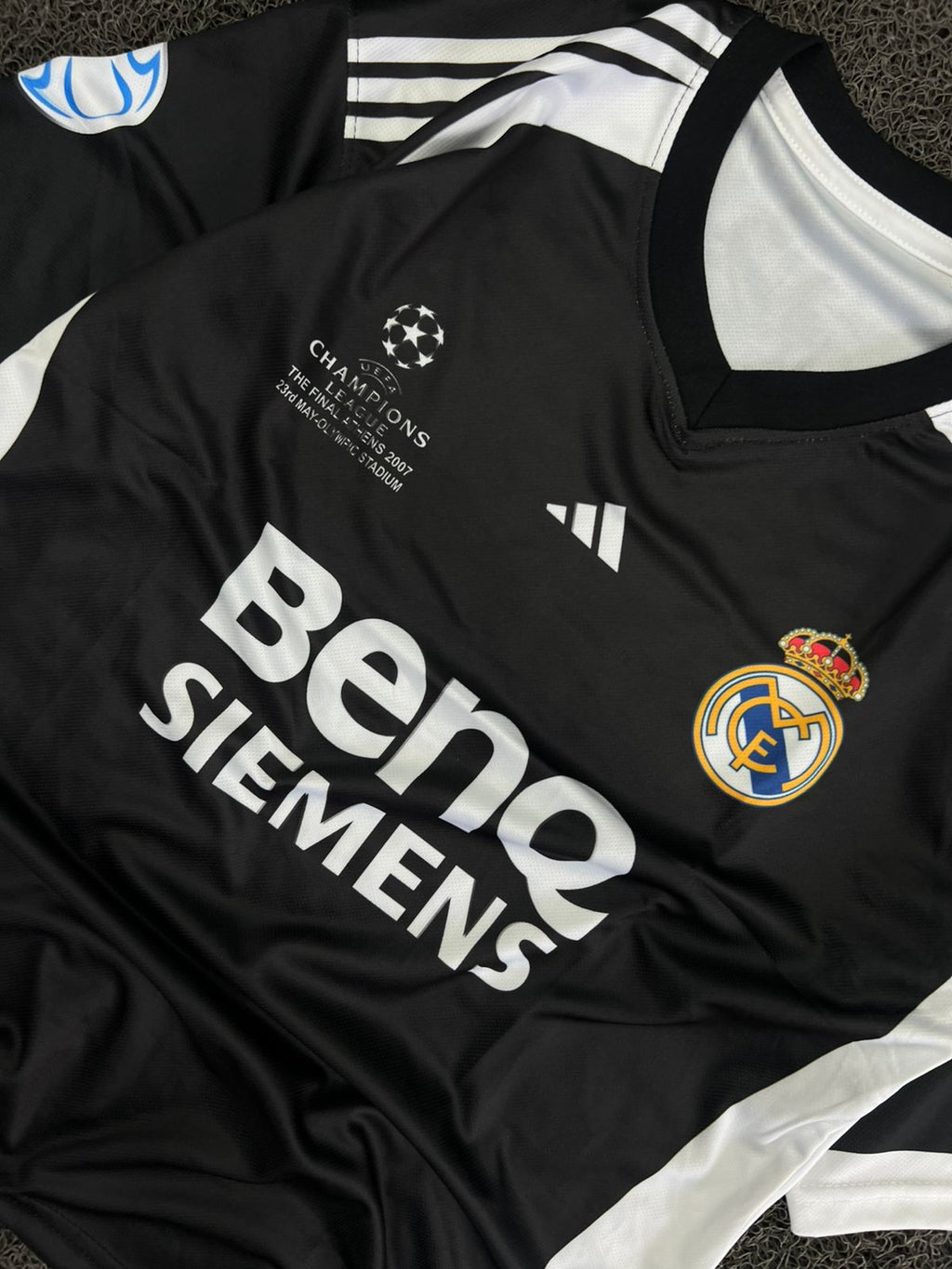 Carlos #3 Black Champions Edition Five Sleeve Football Jersey