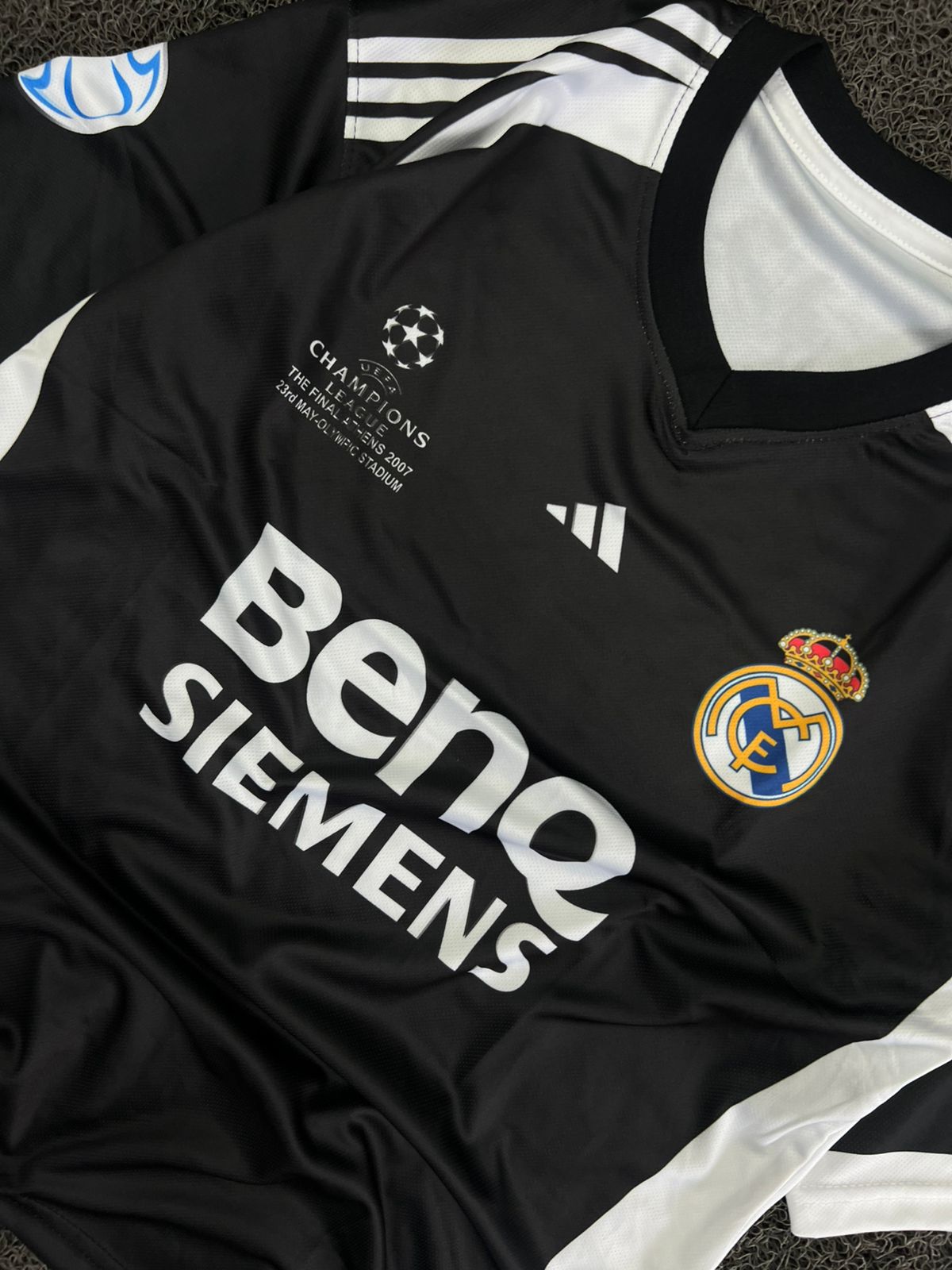 Carlos #3 Black Champions Edition Five Sleeve Football Jersey