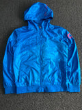 Blue Lightweight Hooded Windbreaker Jacket – Full Zip Casual Sports Outerwear