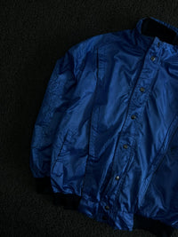 Vintage Blue Nylon Bomber Jacket ⚠️ Small Stains
