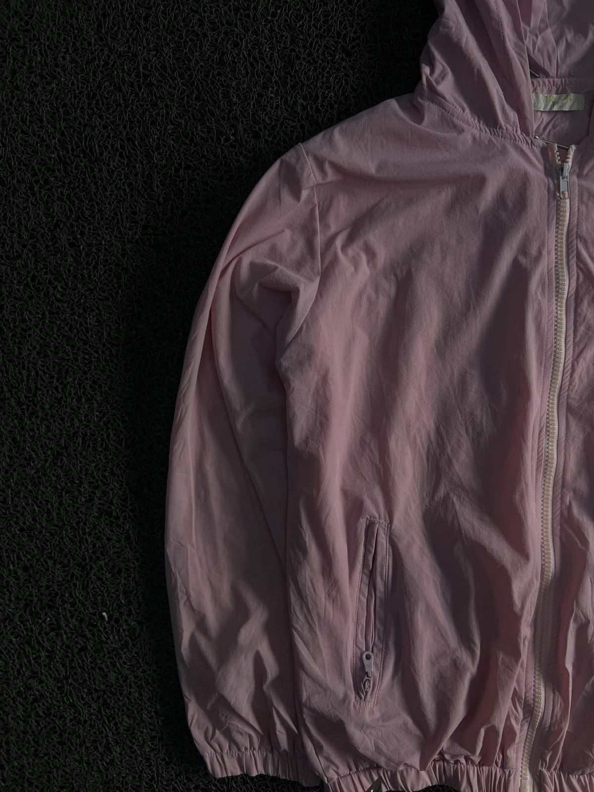 Pastel Pink Hooded Lightweight Windbreaker Jacket