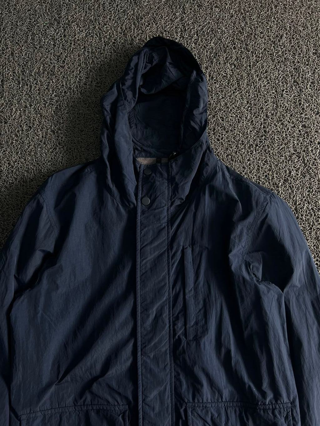 Classic Navy Hooded Utility Jacket