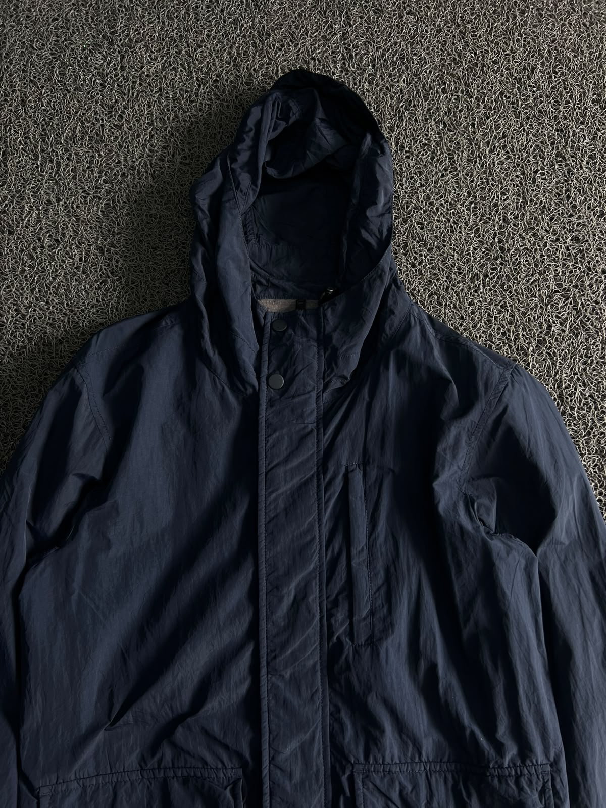 Classic Navy Hooded Utility Jacket
