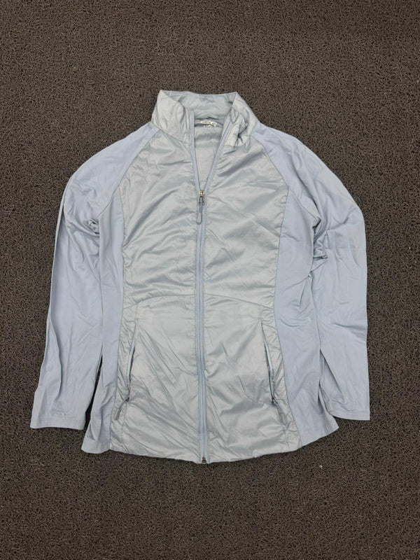 Light Ice Blue Full-Zip Hybrid Running Jacket