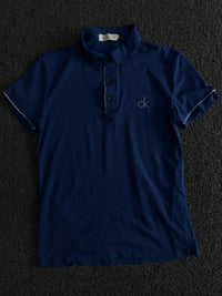 Calvin Klein Blue Polo T-Shirt with Contrast Piping
