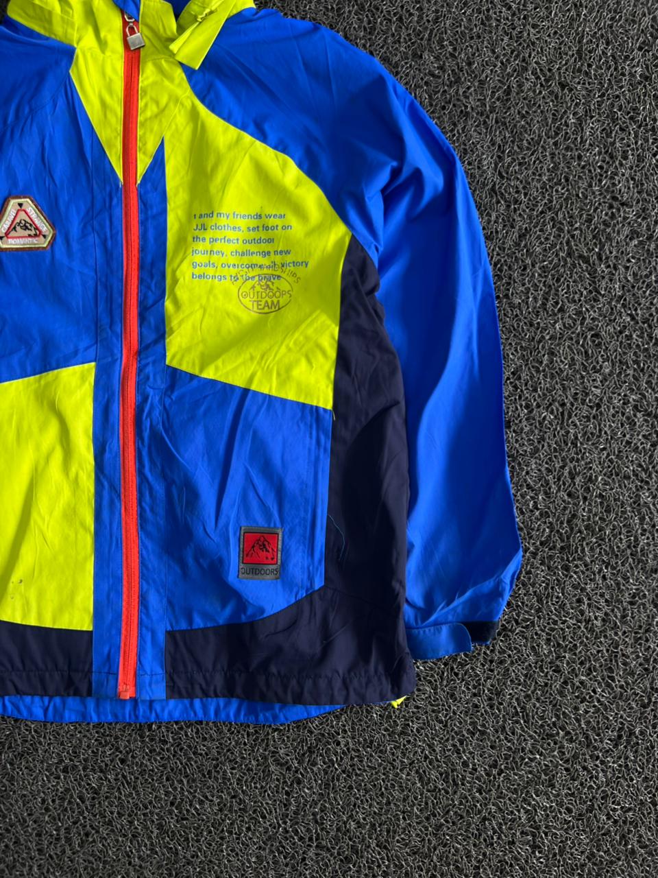 Colorblock Hooded Windbreaker Jacket – Lightweight Zip-Up Outdoor Coat